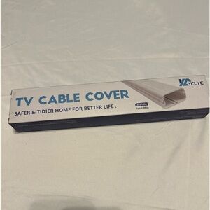 YCLYC TV Cord Hider 39” white & TV Cable Cover Wall Mount Safer & Rider New